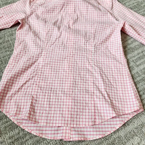 Peter Millar Performance roll-tab longsleeve button down top pink, size S ladies - Picture 8 of 12